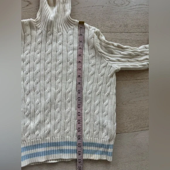 Ralph Lauren cotton cable  turtleneck sweater M - Picture 4 of 4